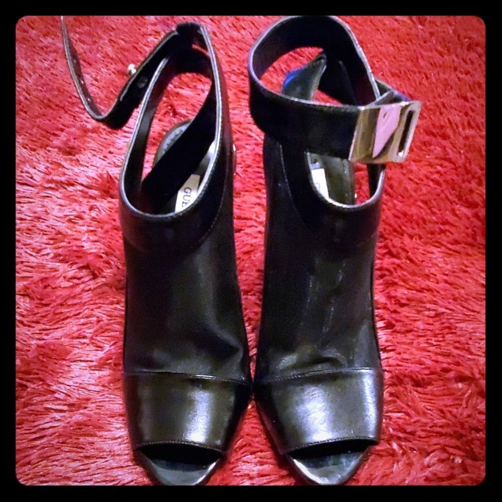 GUESS Black Multi Leather Shoe